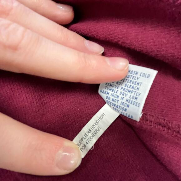 Polo‎ Ralph Lauren Burgundy Red Mens L Estate Rib Quarter Zip Sweater Preppy - Picture 6 of 9